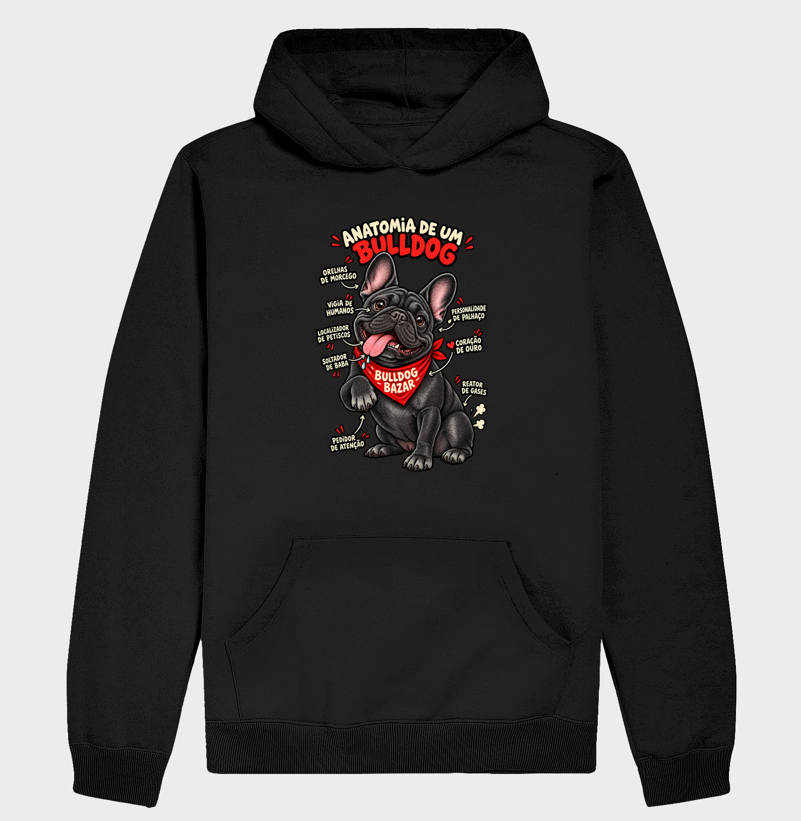 Frances - Anatomia Preto - Hoodie Moletom