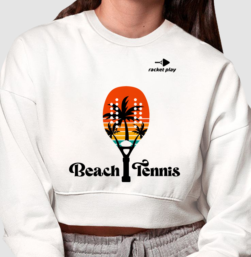 Cropped Moletom Beach Tennis - Raquete Paradise
