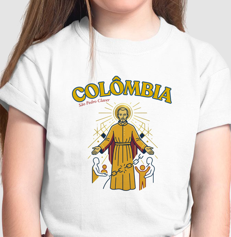 Camiseta Infantil Colômbia São Pedro Claver