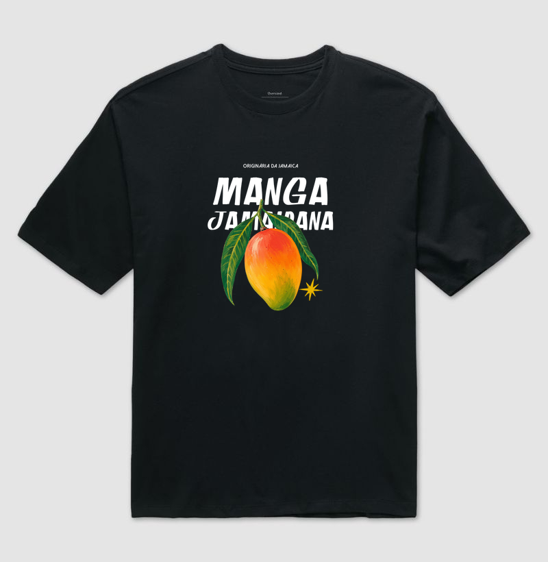 Camiseta Oversized Manga Jamaicana. Coleção Reggae.  Unissex. Algodão Premium.