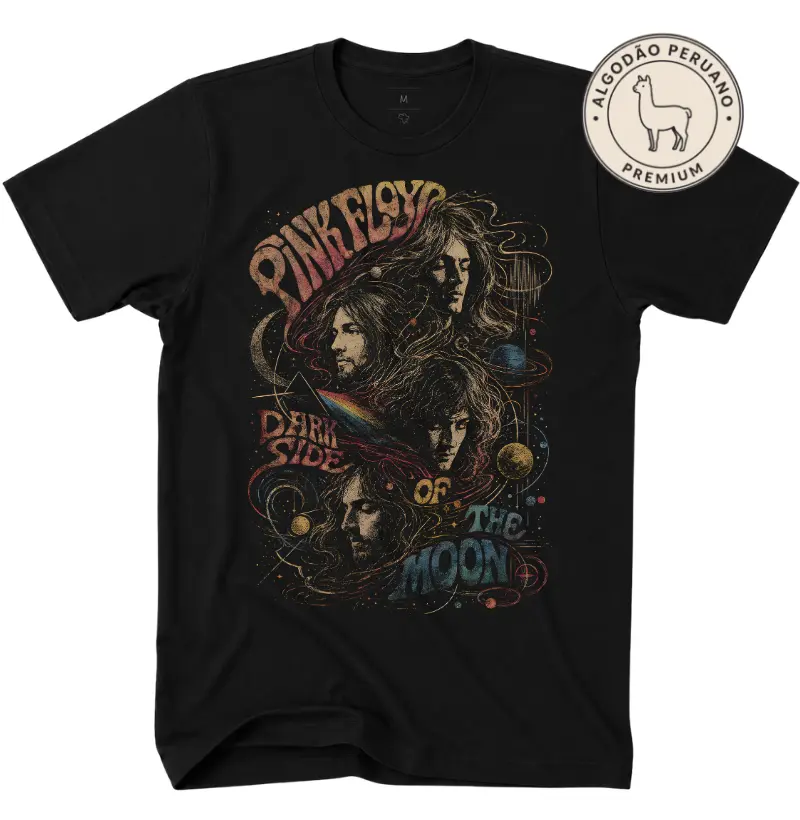 Camiseta Algodão Peruano Dark Side of the Moon
