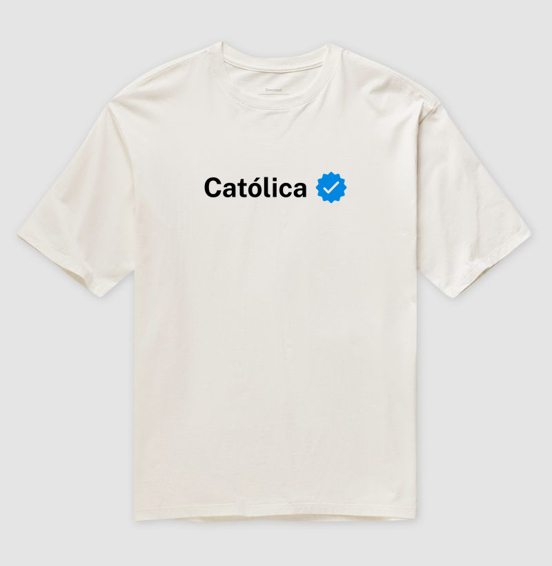 Camiseta Oversized Católica Verificado