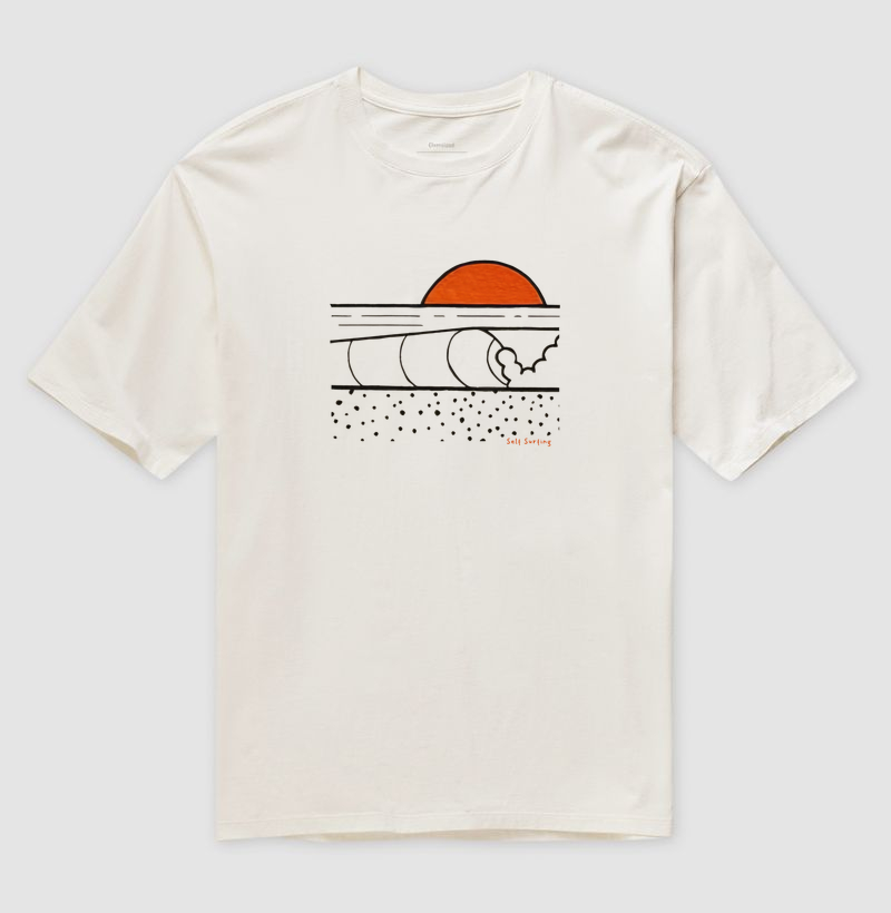 ORANGE SUNSET - Camiseta Oversized
