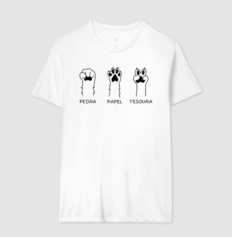 Camiseta Divertida Pedra Papel Tesoura