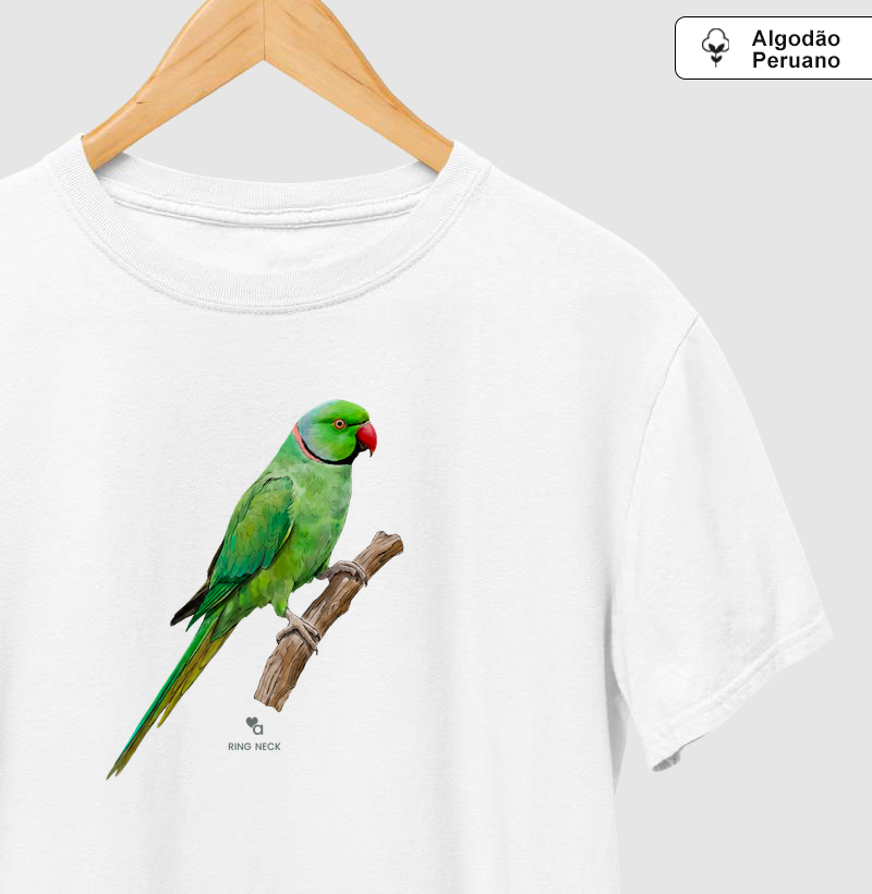 Aves - Ring Neck Verde - Algodão Peruano