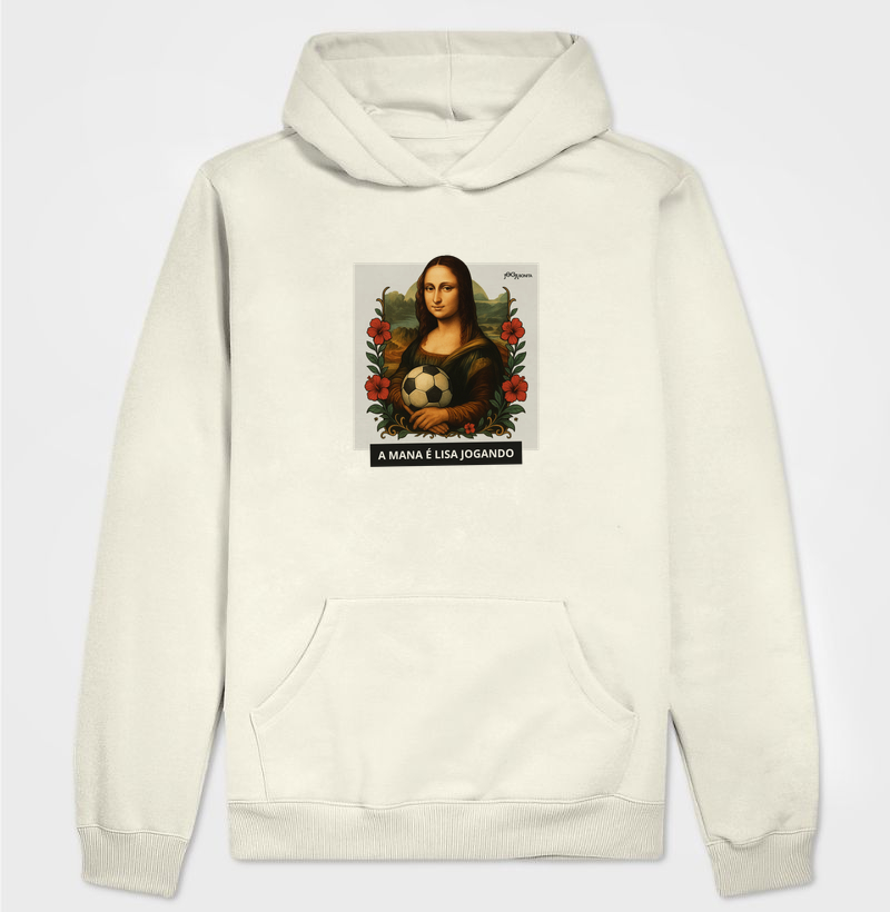 feminina de futebol arte estampa "mona lisa" joga bonita