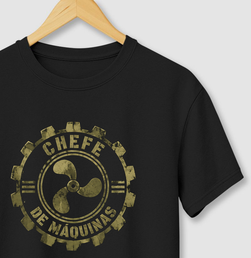 Chefe de Máquinas Stencil Símbolo - Camiseta