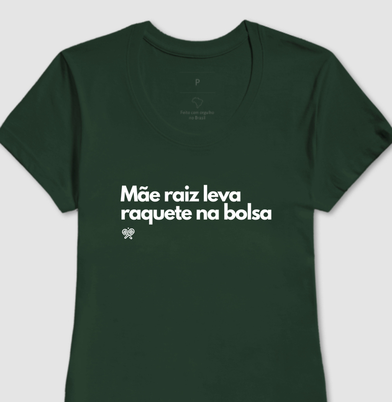 Mãe raiz leva raquete na bolsa