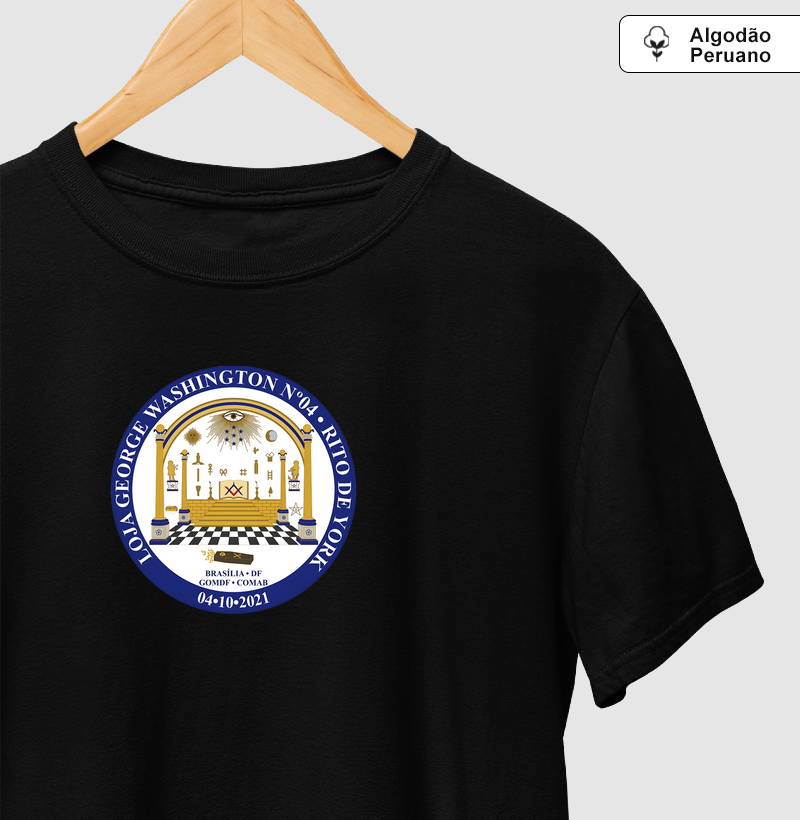 Camiseta Algodão Peruano Personalizada George Washington Nº04 - Mr. GADU