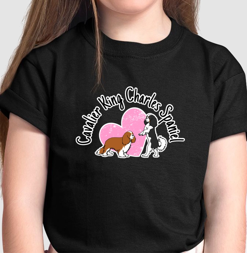 Camiseta Infantil Cavalier King Charles Spaniel Modelo 04