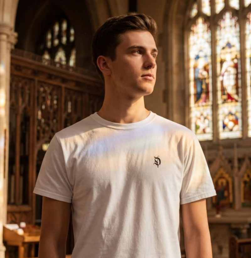 Camiseta Dominus Tecum Logo - Algodão Peruano