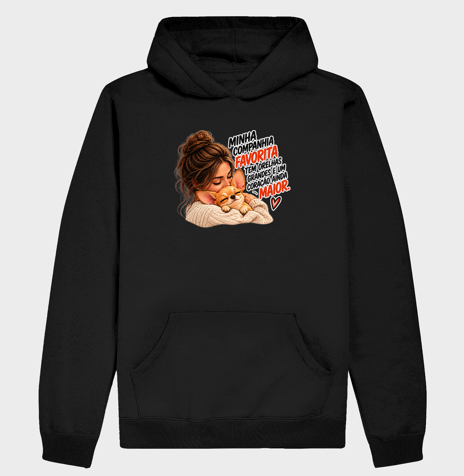 Minha companhia favorita tem orelhas grandes e um coração ainda maior. - Hoodie Moletom
