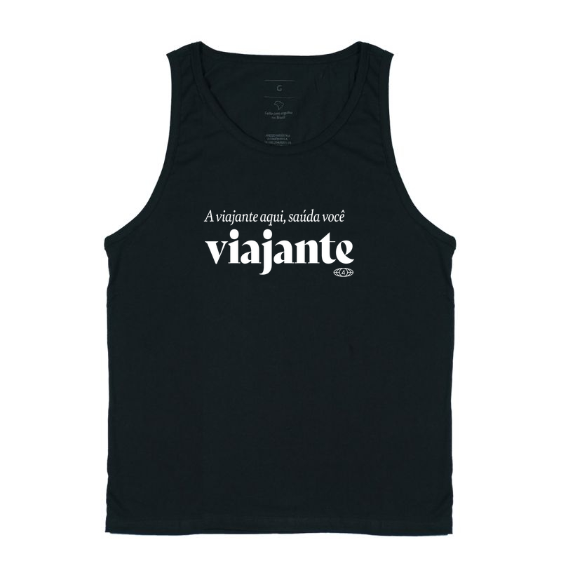 A viajante saúda