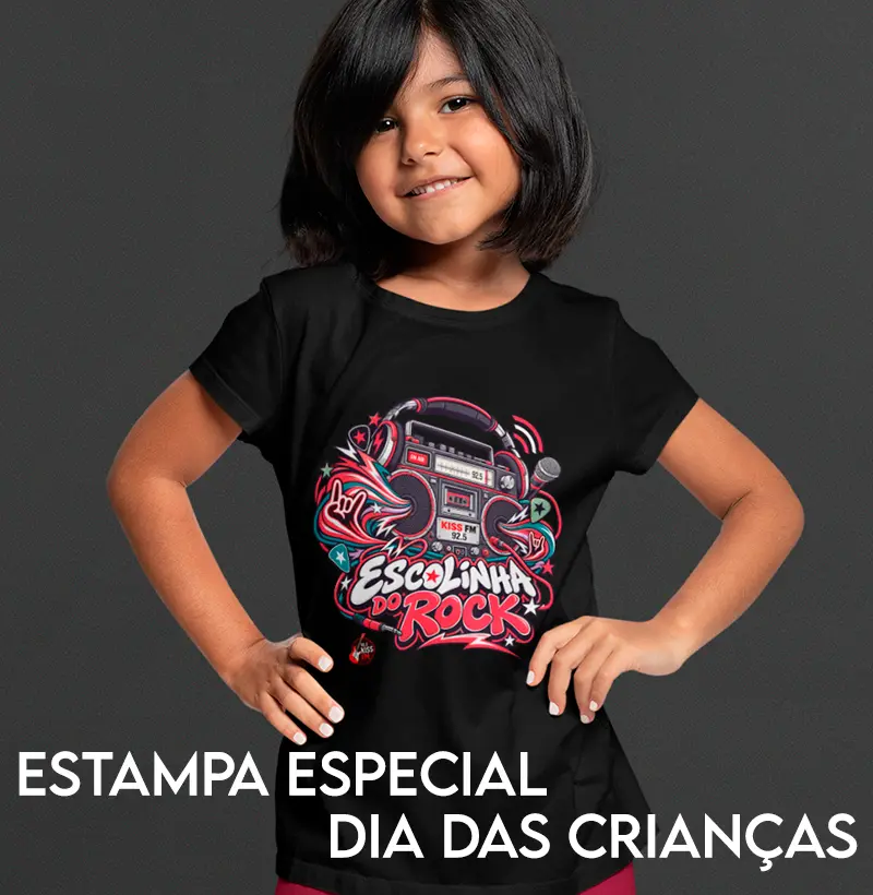 Escolinha do Rock II - Camiseta Infantil