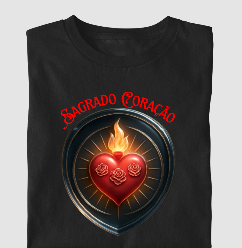 Sagrado Coração com escudo 