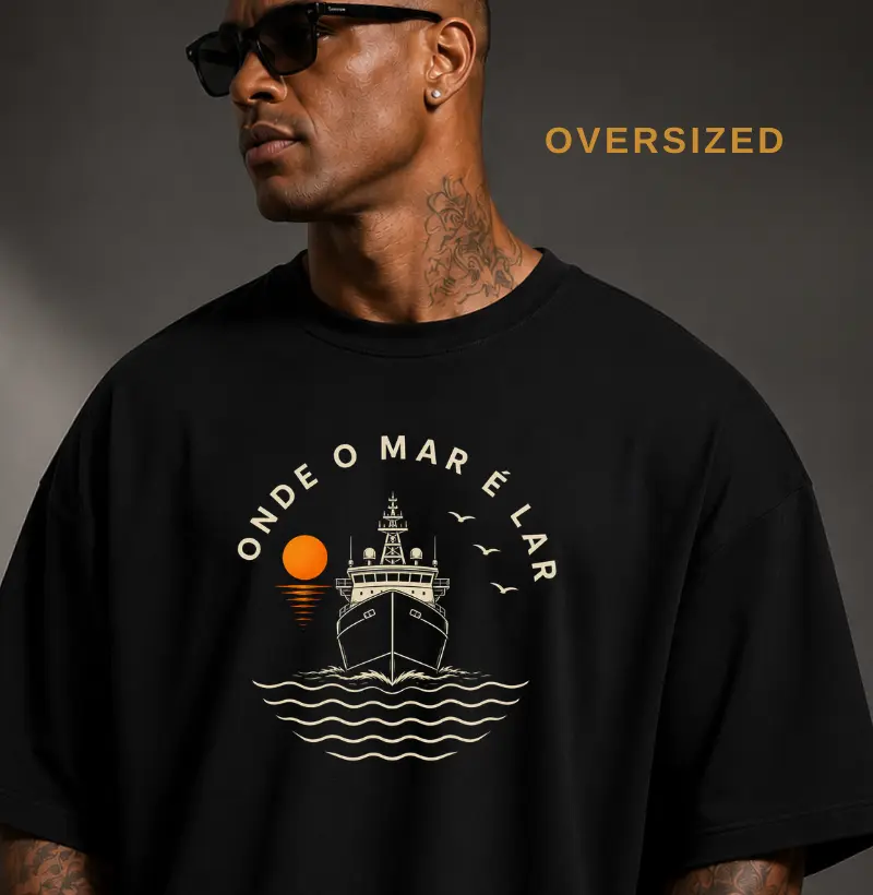 Onde o mar é lar - Camiseta Oversized