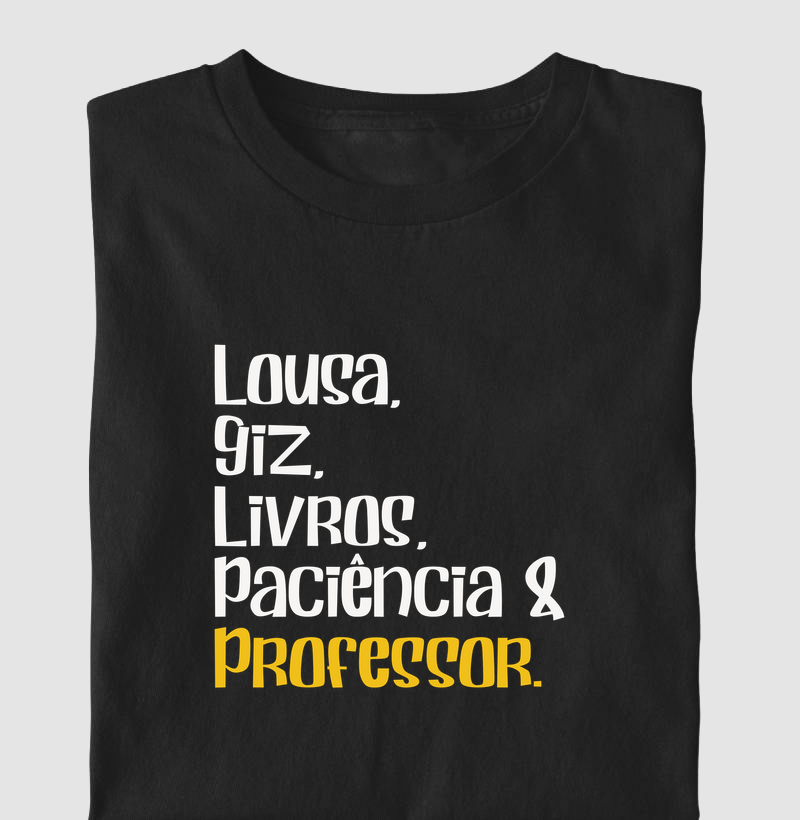 Lousa, giz, livros, paciência & professor!