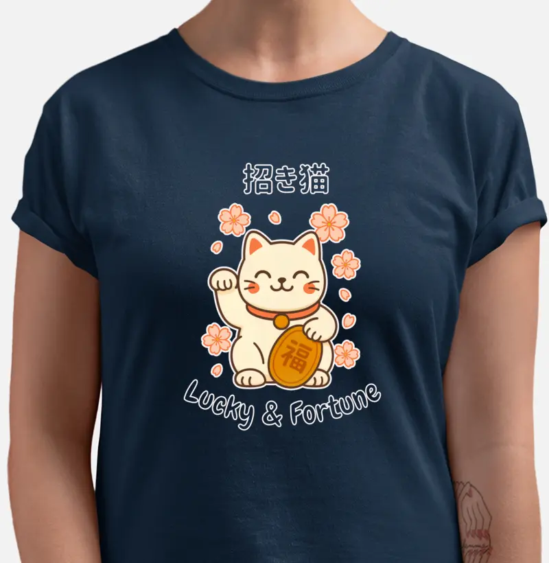 Camiseta Maneki-neko Sorte & Fortuna