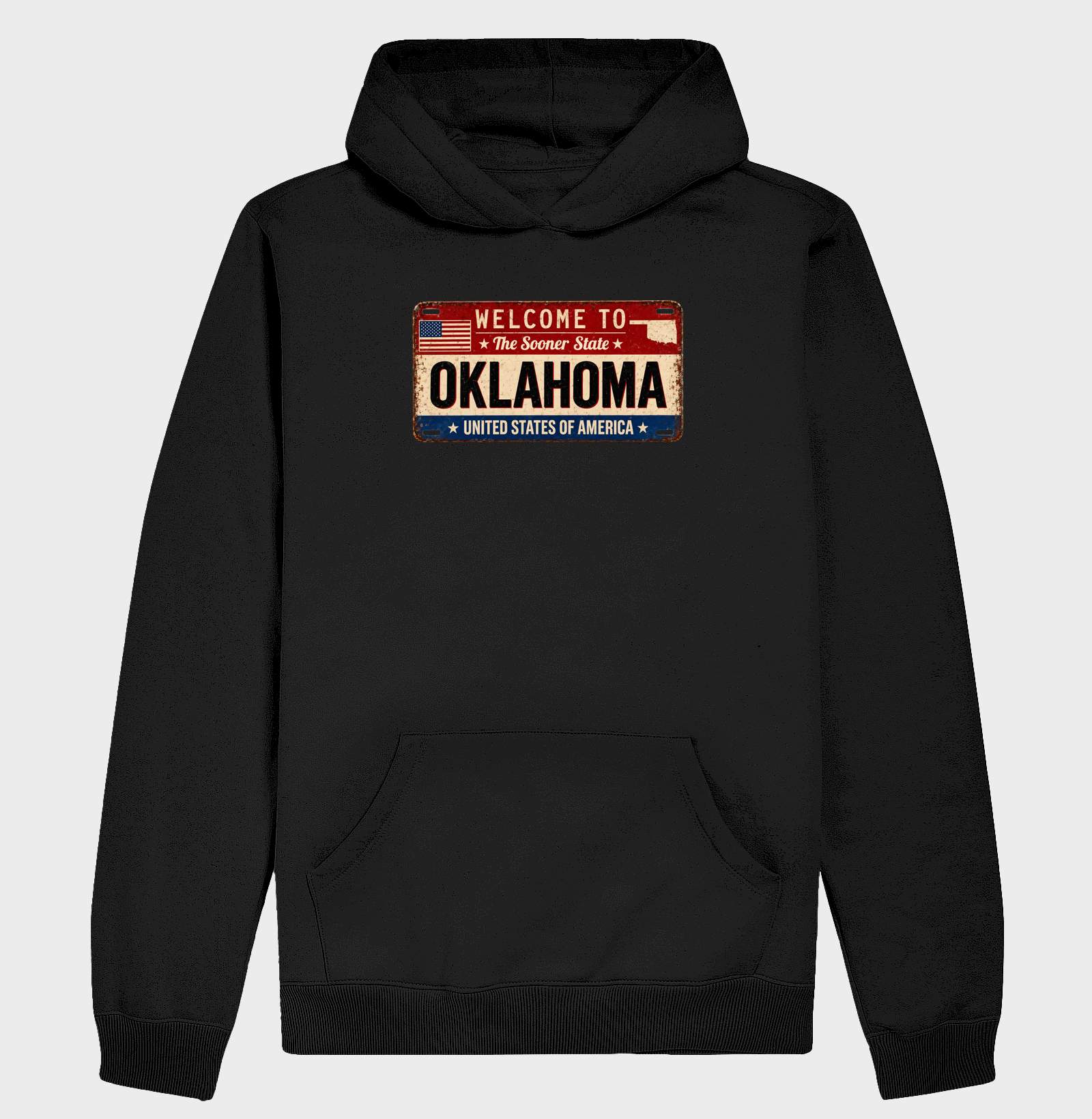 Oklahoma (placa envelhecida) - Hoodie Moletom