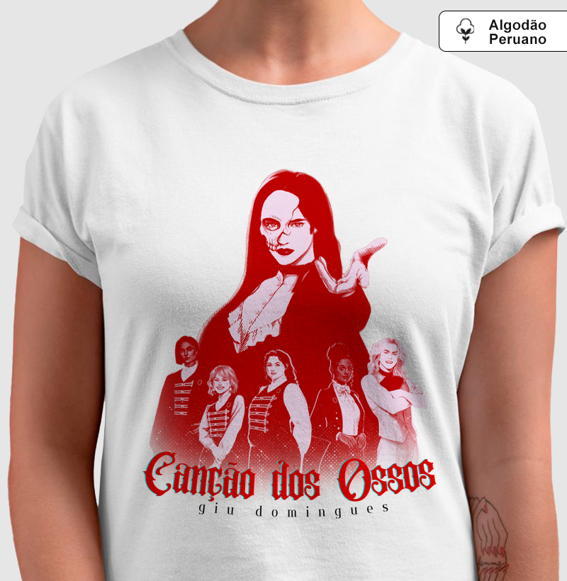 Elenco Canção dos Ossos estampa vermelha (Giu Domingues)