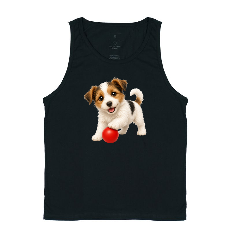 Jack Russell Pelo Longo - Desenho Animado - Regata