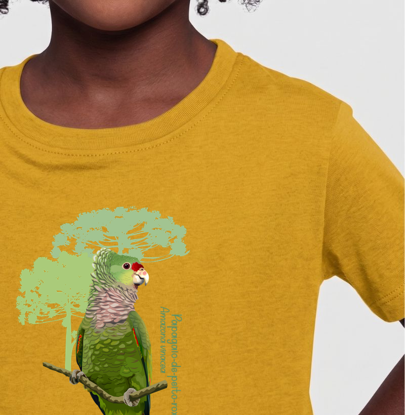 Camiseta Infantil Papagaio-de-peito-roxo
