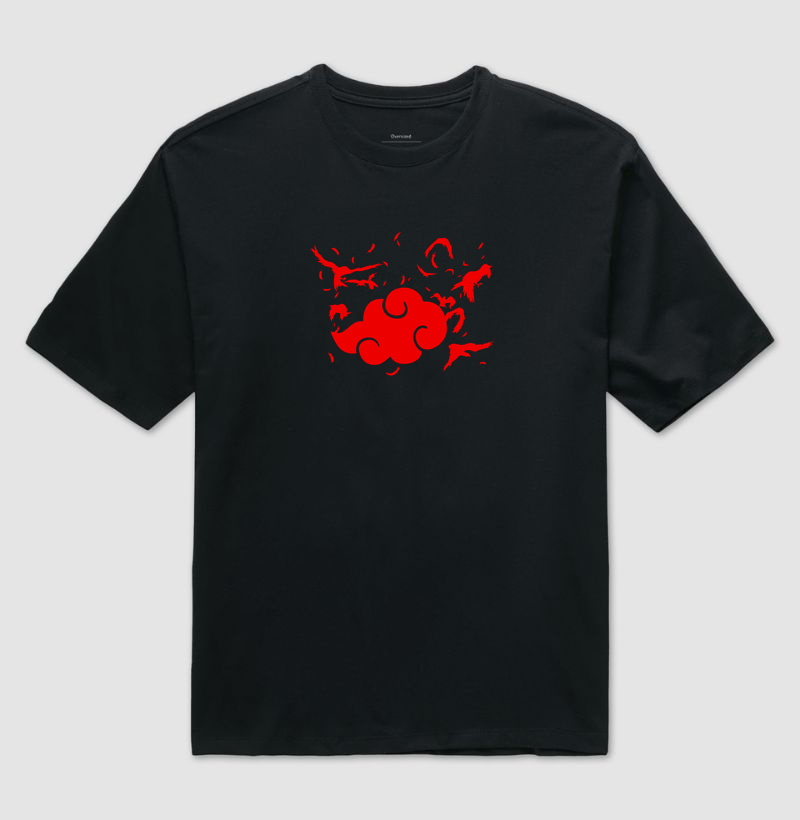 Akatsuki Nuvem Escarlate - Camiseta Oversized