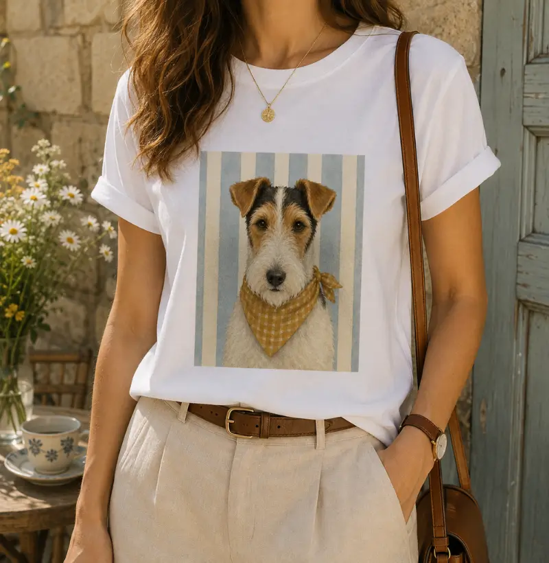 Fox Terrier Pelo Duro  - Gentle Paws - Camiseta