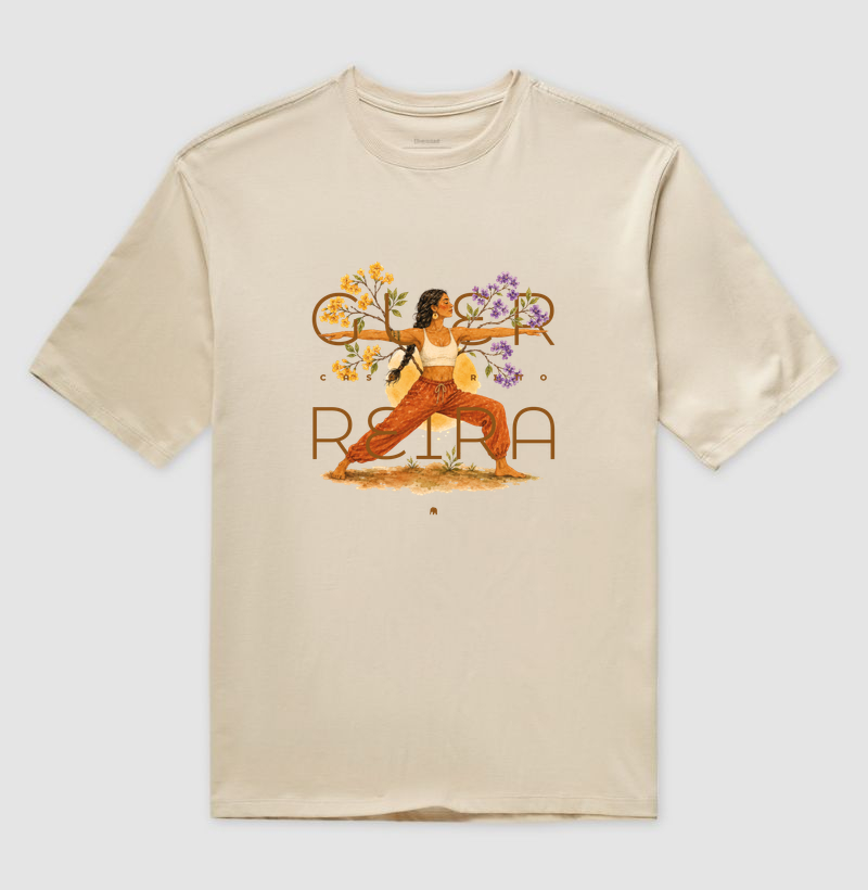 Guerreira II - Yoga em Flor - Camiseta Oversized
