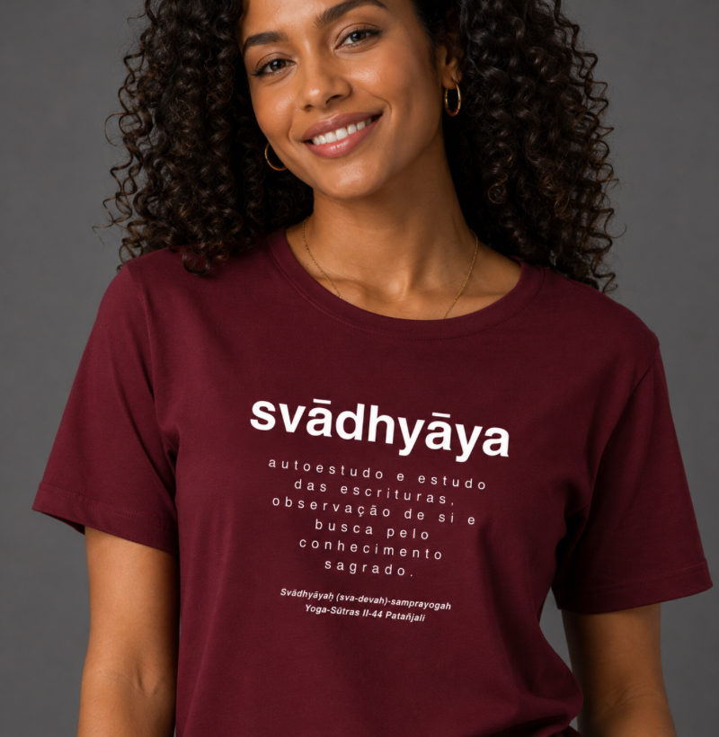 Camiseta Svādhyāya – Yoga Sūtras de Patañjali
