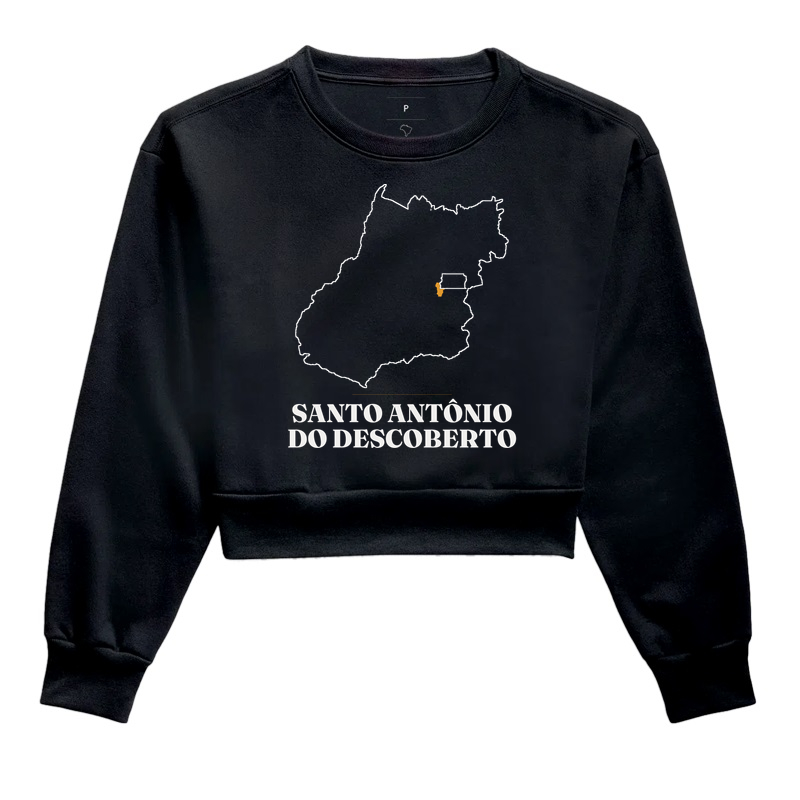 Santo Antônio do Descoberto | Traço GO - Cropped Moletom