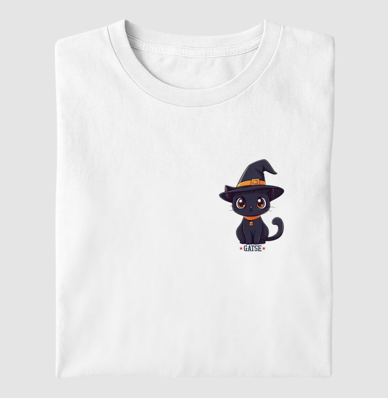 Gatinha Chapéu Preto com Laranja