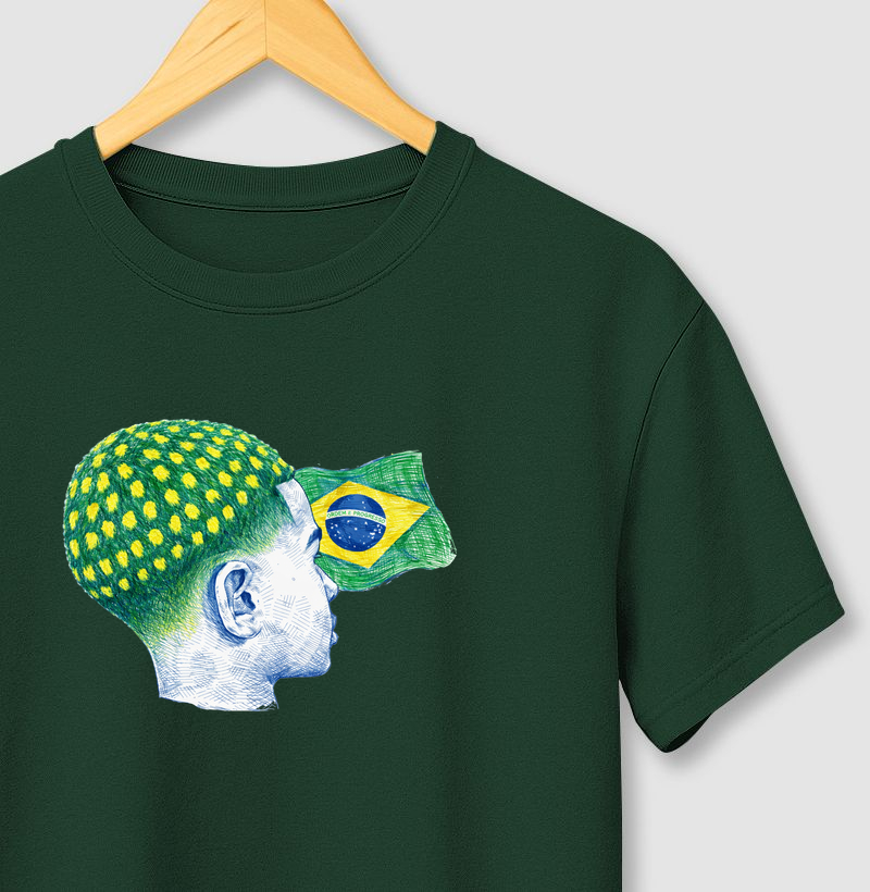 Reflexo de cria verde e amarelo