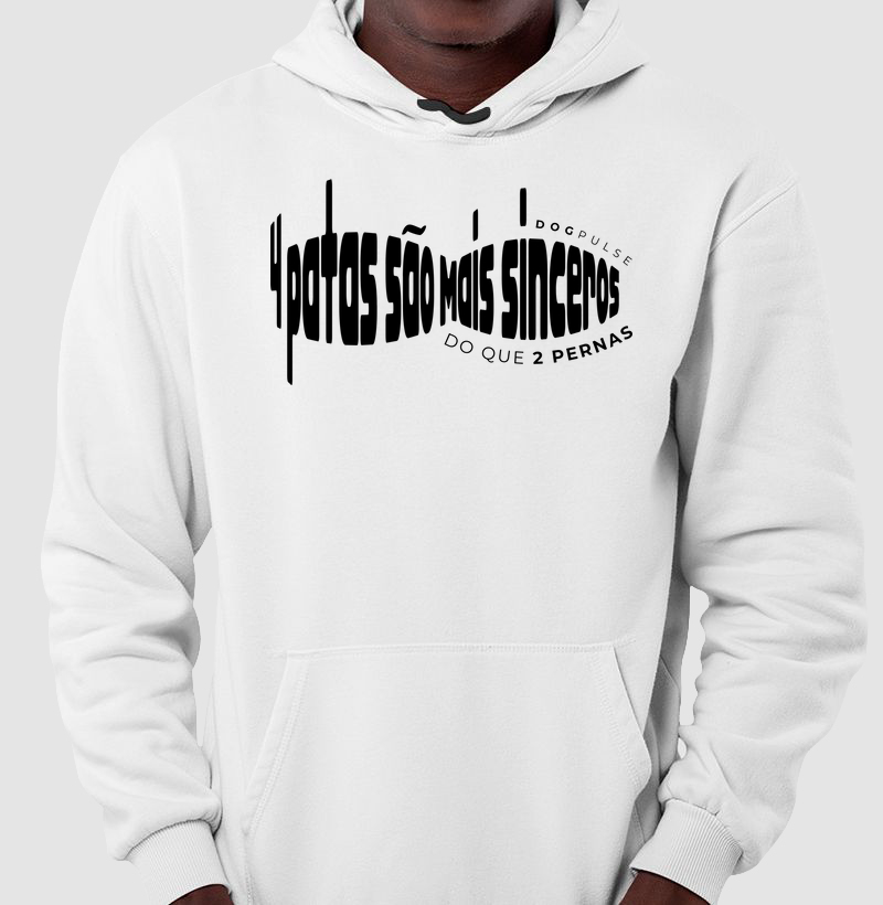 Moletom 4 patas são mais sinceros que 2 pernas Dog Pulse