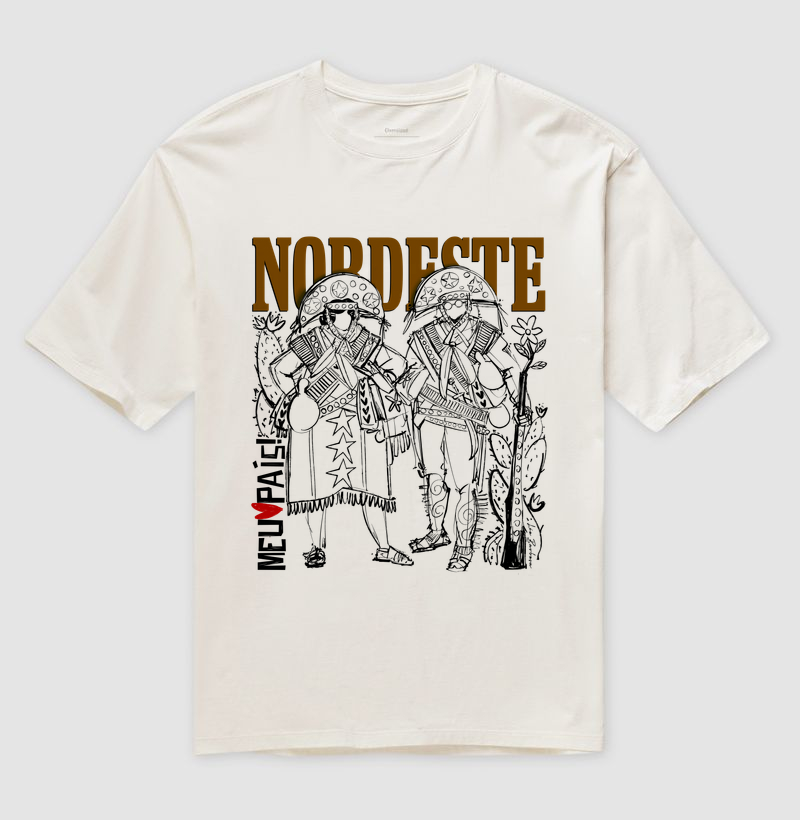 NORDESTE , MEU PAÍS - OVERSIZED MARROM