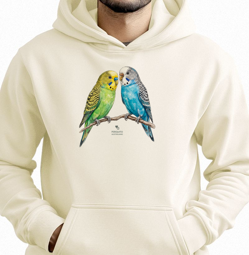 Aves - Periquitos Australianos - Moletom Hoodie