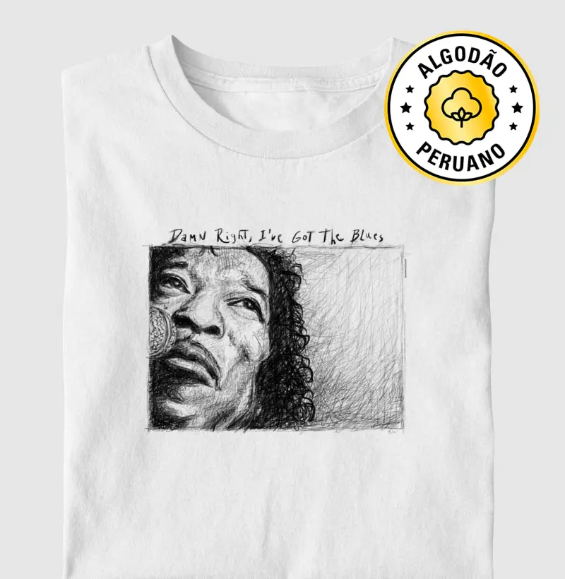 Buddy Guy - Damn Right, I've Got the Blues - Camiseta Algodão Peruano