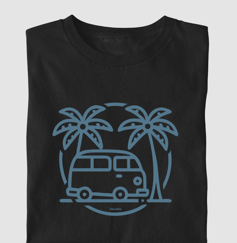 Camiseta Infantil Kombi Beach Retro 