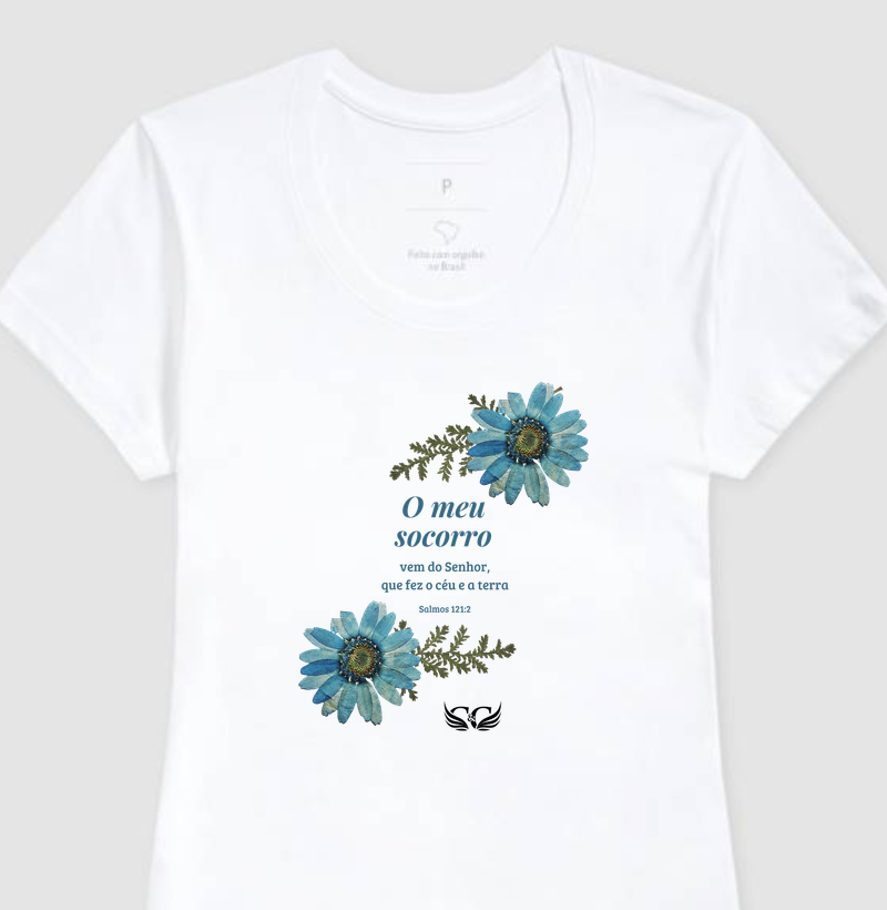 Camiseta O meu socorro vem do Senhor.