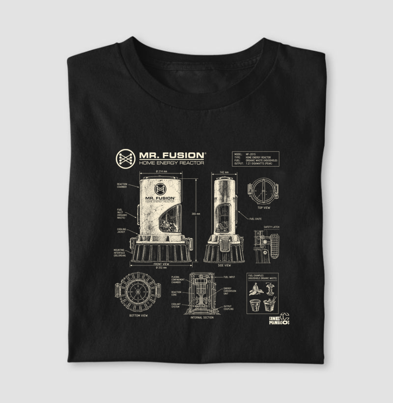 Mr. Fusion Blueprint - Camiseta