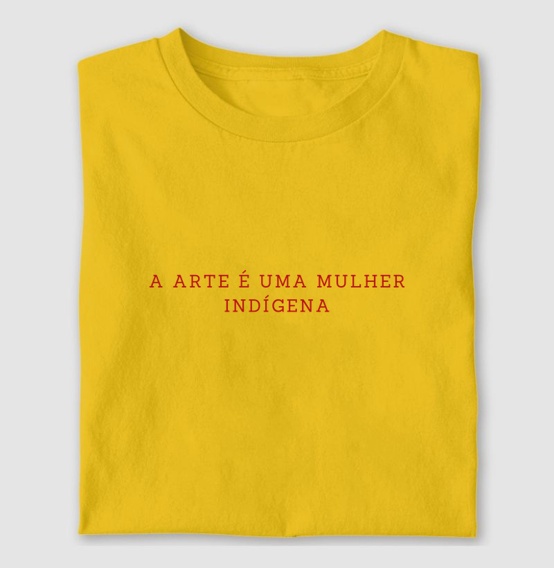 A Arte é uma mulher indígena.