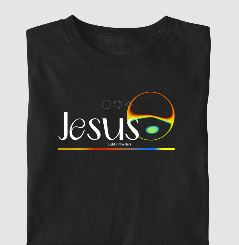Camiseta Jesus Luz na Escuridão 
