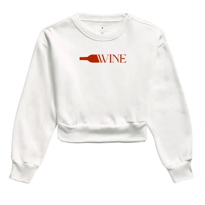 Wine - Cropped Moletom
