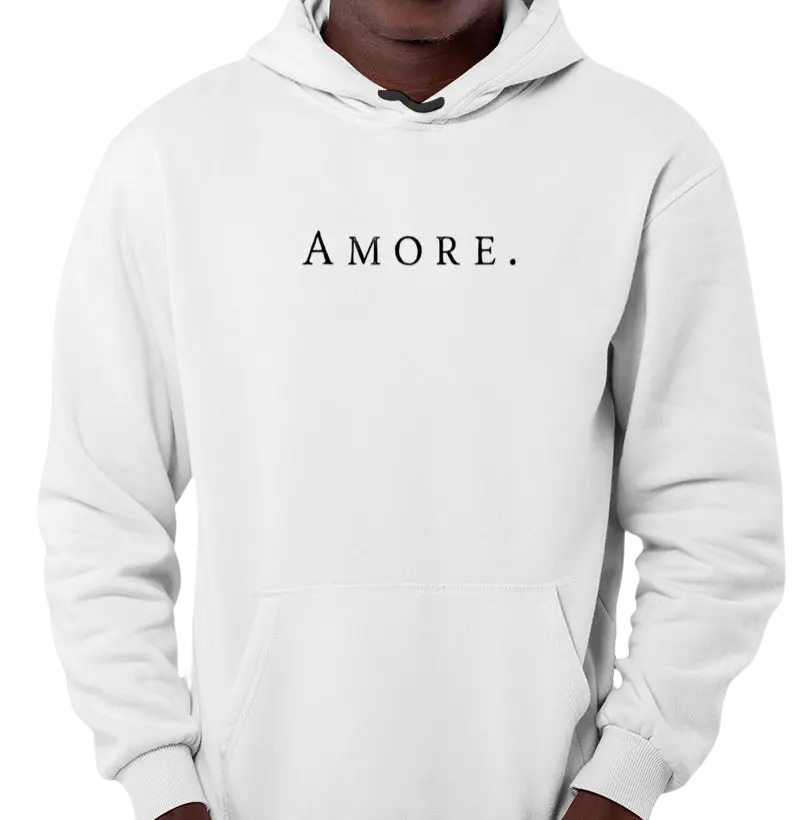 AMORE moletom tradicional estampa preta