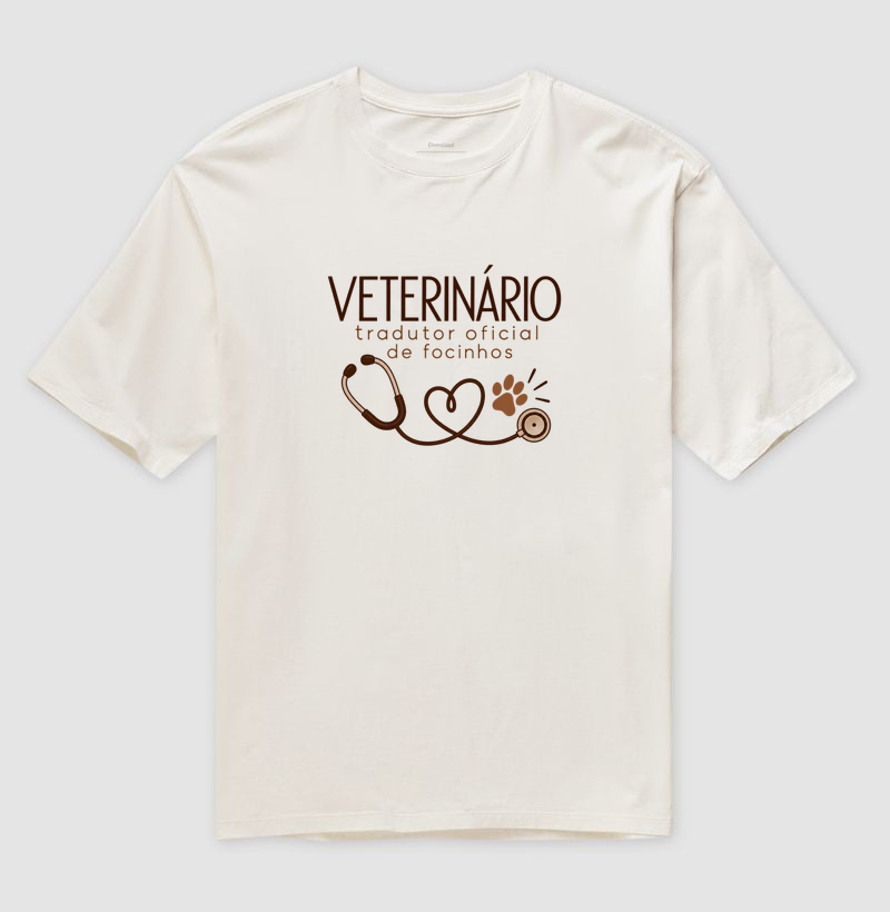 Veterinário Tradutor Oficial de Focinhos - Camiseta Oversized