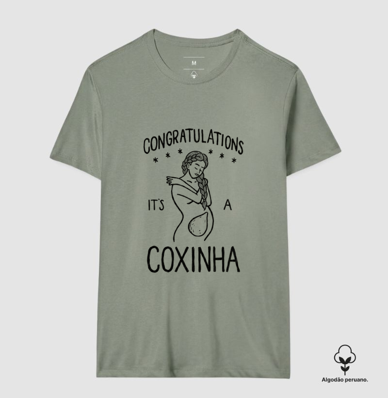 Congratulations It's a Coxinha Pima - Camiseta Algodão Peruano