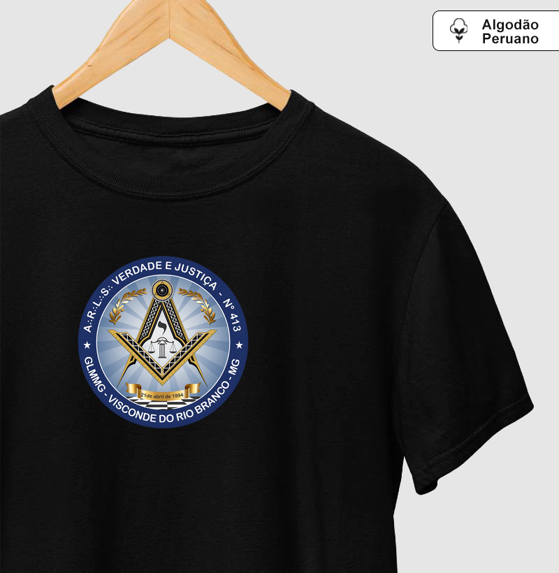 CAMISETA ALGODÃO PERUANO ARLS VERDADE E JUSTIÇA Nº413 - Mr. GADU