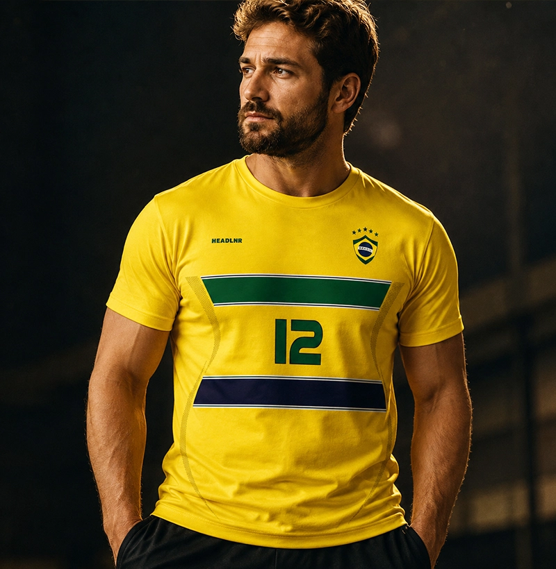 Camiseta "Manto do Herói Nacional" inspirada em Ayrton Senna