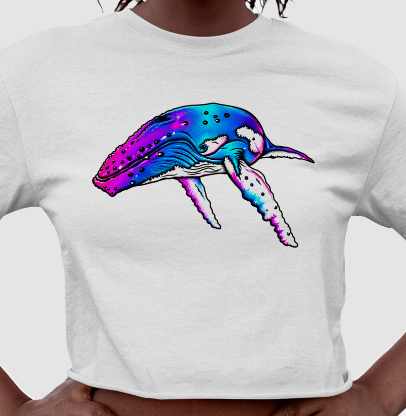 Neon Humpback Whale - Cropped