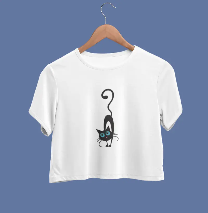 Cropped Gatinho Minimalista